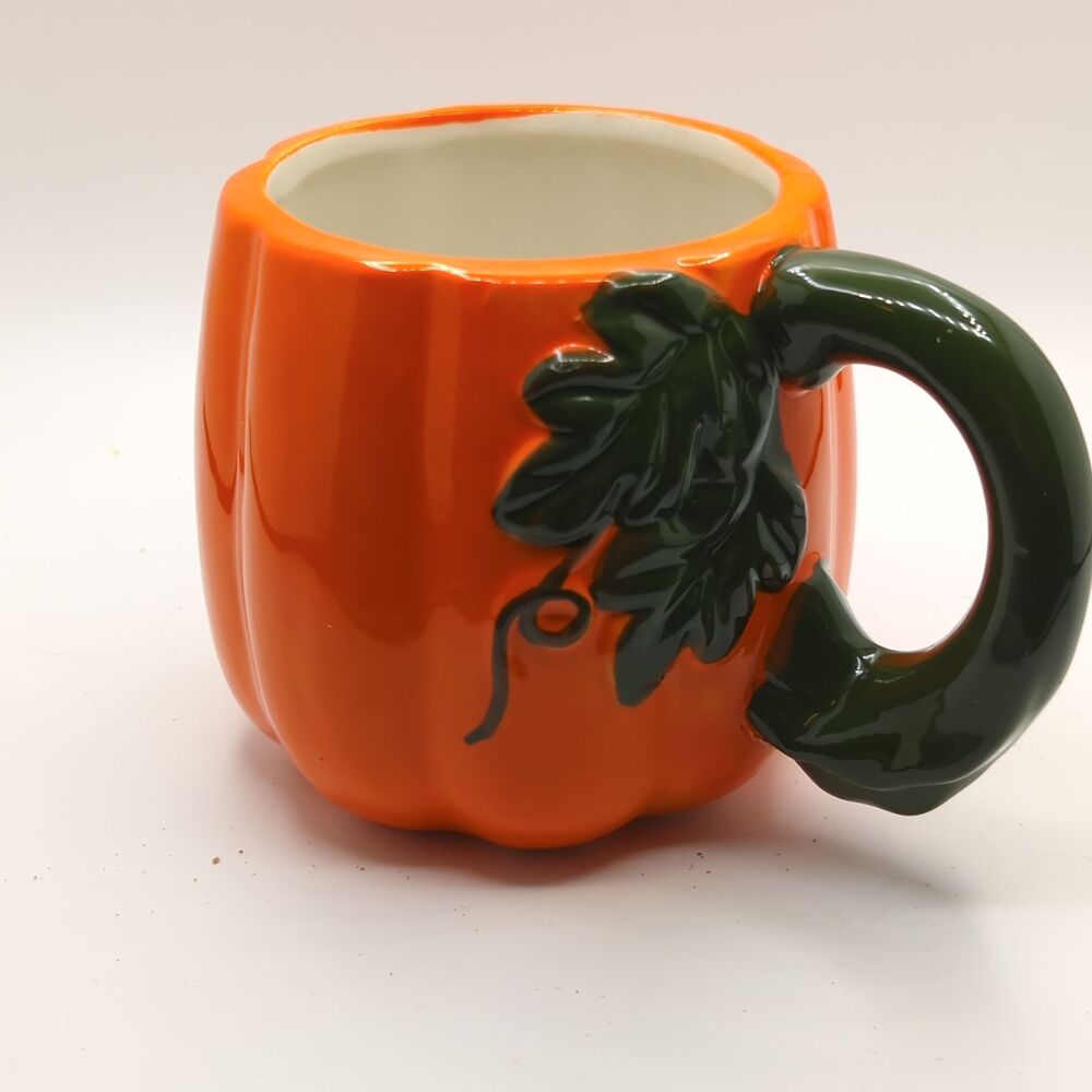 Pumpkin Coffee Mug Set of 4 | 12 oz | Fall Ceramic Hot Cocoa Cups - Picture 4 of 6